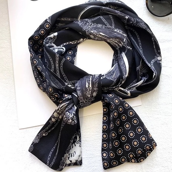 Mixed Mono Lux Scarf Multicolor Design, Summer Scarf - Picture 2 of 3